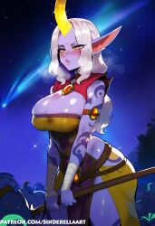 1girls ai_generated ass big_ass big_breasts big_butt breasts female huge_breasts large_ass large_breasts league_of_legends riot_games sinderellaart soraka tencent