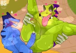 absurd_res anal anthro anthro_on_anthro armpit_hair ass bacon_sama balls blue_body bodily_fluids breath dinosaur duo electronic_arts erection foreskin gay gay_sex genital_fluids genitals green_body hair heart-shaped_pupils heart_eyes heart_symbol heat_(temperature) hi_res humanoid_genitalia humanoid_penis hypnosis imminent_anal imminent_sex larger_male legs_up male male/male male_only mind_control muscular muscular_male nipples nude open_mouth open_smile pecs penis plants_vs._zombies plants_vs_zombies plants_vs_zombies_2:_it's_about_time popcap_games precum prehistoric_species presenting presenting_hindquarters reptile rubbing_penis scalie size_difference small_dom_big_sub small_top_big_bottom smaller_male smile spread_legs spreading sweat sweaty t_rex_(pvz) tongue tongue_out velociraptor_(pvz)