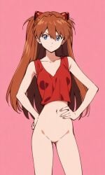 ai_generated asuka_langley_sohryu bottomless neon_genesis_evangelion no no_panties skinny