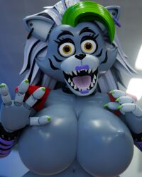 3d 3d_(artwork) accurate_art_style breasts breasts_out female five_nights_at_freddy's masteryorg0 roxanne_wolf_(fnaf) solo solo_female tagme