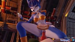 3d_(artwork) 3d_animation animated blue_body blue_eyes blue_fur canid canine cowgirl_position digital_media_(artwork) female female_on_top female_penetrated fox fox_mccloud from_front_position fur hi_res humanoid krystal_(star_fox) male male/female mammal nintendo on_bottom on_top paws penetration sex sound star_fox tagme thenaysayer34 vaginal_penetration video