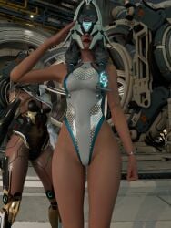 bikini cameltoe clothed female in_game pussy sharen_(the_first_descendant) the_first_descendant ultimate_sharen ultimate_viessa viessa_(the_first_descendant) wide_hips