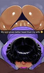 1femboy 2boys ai_generated ass bangs bangs_over_eyes bbc bed black_hair blowjob blushing caption cheating cheating_(relationship) cheating_husband cheating_with_son curly_hair dark-skinned_femboy dark-skinned_male deepthroat edited femboy hair_over_eyes incest incest_(lore) lace_panties lipstick male_on_femboy male_on_male on_all_fours on_bed original original_characters panties pixai purple_panties purple_sweater self_upload snapchat superdomfuta sweater thick_ass thick_thighs thighhighs yaoi