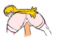 animated anus ass blonde_hair cassidy_(pokemon) closed_eyes disembodied_penis female from_behind hair human human_only male penis pokemon pussy sex sketch straight team_rocket unseen_male_face vaginal_penetration