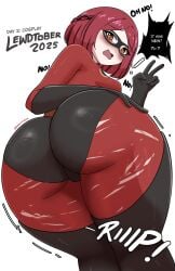 1girls ass ass_bigger_than_head ass_closeup ass_focus ass_too_big big_ass blush bodysuit braids bubble_ass bubble_butt clothes_ripping cute elastigirl_(cosplay) eyebrows_visible_through_hair eyewear fat_ass female female_focus female_only fraxstars grabbing_ass grabbing_own_ass huge_ass huge_butt huge_thighs inconvenient_ass legs legs_together light-skinned_female light_skin looking_at_viewer looking_back looking_down natasha_marquez_(fraxstars) open_mouth orange_eyes original original_character pale_skin peace_sign perfect_ass pink_hair plump_ass plump_thighs red_eyes red_hair ripping_clothing short_hair showing_ass small_waist solo squishy sweaty_body tagme tearing_clothes thick_ass thick_legs thick_thighs thigh_gap thigh_highs thighhighs thighs thighs_big thighs_bigger_than_head