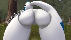3d 3d_(artwork) anthropomorphic ass ass_focus bending_over bent_over furry lunaris_(pal) pal_(species) palworld r4nd0m_l4d self_upload sfm solo source_filmmaker spread_legs spreading