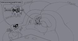 burp burping cake fat fat_ass gulpgoon meat_wall_(body_type) overweight_female vanessa_(fnaf) vanny_(fnaf) weight_gain