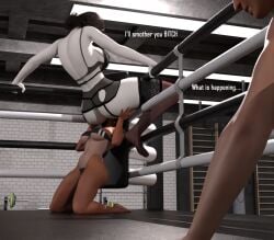 3d 3girls activision alcina_dimitrescu big_ass big_breasts big_thighs blizzard_entertainment breasts brown-skinned_female brown_body brown_eyes brown_skin bust busty capcom cd_projekt_red cera_production chest crossover curvaceous curvy curvy_figure cyberpunk cyberpunk_2077 dark-skinned_female dark_skin egyptian egyptian_female fareeha_amari female fighting_ring height_difference hips hourglass_figure huge_ass huge_breasts huge_thighs large_ass large_breasts large_thighs legs light-skinned_female light_skin mature mature_female middle_eastern middle_eastern_female milf overwatch overwatch_2 pale-skinned_female pale_skin pharah resident_evil resident_evil_8:_village size_difference slim_waist tall tall_female tall_girl taller_female taller_girl tan-skinned_female tan_body tan_skin thick thick_hips thick_legs thick_thighs thighs v_(cyberpunk_2077) valerie_(cyberpunk_2077) voluptuous waist wide_hips wide_thighs wrestling wrestling_ring