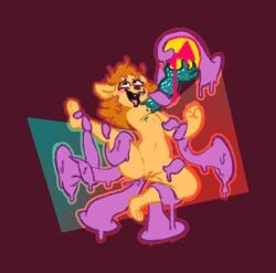 anal anal_sex anthro blush bodily_fluids corruption cuntboy drooling eyelashes fangs felid fist flat_chested fur genitals green_body green_scales hair hi_res intersex komava lion mammal messy_hair orange_hair orgasm_face pantherine penetration pussy saliva scales sex slime sofia_drawsmore solo tan_body tan_fur teeth tentacle tentacle_grab tentacle_sex vulva
