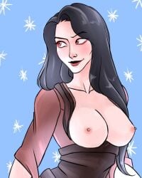 1girls asian asian_female black_hair breasts_out brown_hair japanese japanese_clothes japanese_clothing japanese_female kimono long_hair makeup mti nekki shadow_fight_2 tagme widow_(sf2)shadow_fight