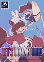 2boys anthro backwards_baseball_cap blinding_bangs blush braces comic comic_cover e_boy femboy femboy_on_female femboydom fur furry gay happy hat hug imminent_sex male male_only noah_(peculiart) open_smile peace_sign peculiart raccoon raccoon_boy smile squirrel stacy_(peculiart) teaser to_be_continued yaoi