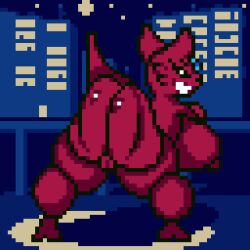 1:1 1girls animated anthro anus ass ass_clapping back_boob barefoot big_ass big_breasts big_butt breasts completely_nude digital_media_(artwork) female female_only full_body genitals glistening glistening_body iloveslutyshortstax looking_at_viewer looking_back naked naked_female night nipples nude nude_female pixel_(artwork) pixel_animation pixel_art puffy_anus pussy rain_world red_body sarasul_(smolreapy) short_playtime slugcat smile solo solo_female tail twerking videocult vulva