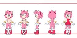 absurd_res accessory amy_rose anthro ass black_nose boots boots_only bracelet breasts clothed clothing dress elgato17 eulipotyphlan eyelashes female footwear footwear_only front_view genitals gloves gloves_only green_eyes hair hair_accessory hairband handwear handwear_only head_tuft hedgehog hi_res jewelry looking_at_viewer mammal model_sheet mostly_nude navel nipples pink_hair pink_nipples pussy rear_view red_boots red_clothing red_dress red_footwear sega shoes short_hair side_view simple_background small_breasts smile solo sonic_(series) sonic_the_hedgehog_(series) thick_thighs tuft vulva white_background white_clothing white_gloves white_handwear wide_hips