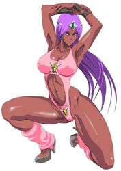 brown_skin dark-skinned_female dark_skin dragon_quest female lime_(artist) long_hair maya_mahabala medium_breasts purple_hair skimpy swimsuit