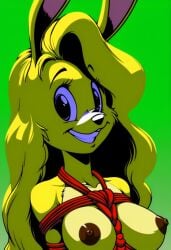 ai_generated female furry jazz_jackrabbit_(series) lori_jackrabbit self_upload tied_up