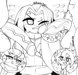 cookie_run cookie_run_kingdom dark_choco_cookie snugg-glow werewolf_cookie wind_archer_cookie
