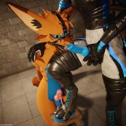 1:1 3d_(artwork) absurd_res animal_genitalia animal_penis anthro anthro_on_anthro arms_tied ball_crush ball_squeeze balls basement biped black_body black_boots black_clothing black_footwear black_fur blender_(artwork) blender_cycles blue_body blue_fur blue_penis bodily_fluids bondage bondage boot_on_balls boots bottomwear bound brown_body brown_fur canid canine canine_genitalia canine_penis canis claws clothed clothing cock_and_ball_torture cookiefolf crush cuffs_(clothing) cum cum_dripping_from_penis cum_on_clothing cum_on_feet cum_on_footwear cum_on_penis cum_on_shoes depth_of_field digital_media_(artwork) dominant dragonplayer dragonplayer_(character) dungeon duo erection feet flat_balls foot_crush foot_fetish foot_on_balls foot_on_penis foot_play footwear fox fur gag gagged genital_fluids genital_torture genitals grey_body grey_fur hair hi_res hindpaw inside jacket jex jexouium kneeling knot leather leather_boots leather_clothing leather_footwear legs_tied legwear male male/male mammal multicolored_body nude on_one_leg open_mouth orange_body orange_fur orgasm pain pants paws penis reflection restraints rexouium ring_gag rope rope_bondage sex sex_dungeon shoes shoes_on slim slim_anthro slim_male slim_sub smile standing standing_on_balls submissive submissive_male tail topwear torture trampling white_body white_fur