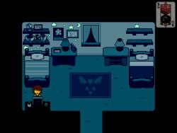 4:3 aged_up animated anthro bladedbard deltarune duo female human humor impregnation kris_(deltarune) long_playtime male male/female mammal pregnant pregnant_female susie_(deltarune) text toriel undertale undertale_(series)