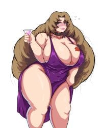 heart_tattoo huge_breasts limbus_company littleteze project_moon purple_dress rodion_(limbus_company) tattoo