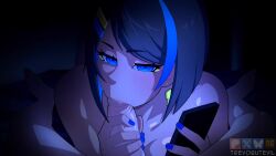 1boy 1boy1girl 1female 1girl1boy 1girls 1male 2d 2d_animation animated black_hair blowjob blue_eyes blue_hair breasts cellphone closed_eyes cock earrings emotionless eye_contact fellatio female female_focus ignoring large_breasts large_cock large_penis looking_at_viewer looking_away looking_down male male/female medium_hair multicolored_hair no_sound nude nude_female nude_male oc open_eyes oral oral_sex original_character penis pov pov_eye_contact raine_(trevobutevil) squished_breasts tagme tip_sucking trevobutevil vein veins veiny veiny_penis video wet wet_body wet_skin