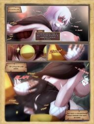 1boy1girl big_ass big_breasts big_penis brown_hair brown_skin comic glasses goblin goblin_male lime_(wacum) orange_eyes penetration penis_in_pussy pleasure_face rpg sex silver_hair text unexpected wacum white_skin yellow_glasses yultarinn zephyrus_(oblivions_vortex)