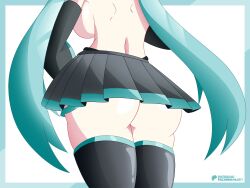 hatsune miku from vocaloid by facuwu696art