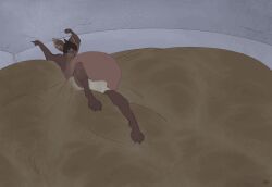 2025 animated anthro belly big_belly bloated bulge clothed clothing erection erection_under_clothing excessive_feces feces hi_res huge_belly hyper hyper_feces hyper_scat hyper_soiling lying male navel on_back scat shit shitting short_playtime soiling soiling_underwear solo species_request stinkybuns tenting underwear underwear_only what