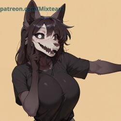ai_generated anthro big_breasts breasts breasts_bigger_than_head cute cute_face female female female_focus furry furry_ears furry_female highres huge_breasts large_breasts mal0 mature_female mixteart monster_girl patreon scp-1471 scp_foundation smile solo solo_female thick thick_female thick_thighs thighs watermark