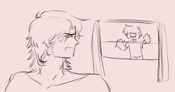 annoyed brown_hair dumeefany five_nights_at_freddy's funny hair humour light-skinned_male light_skin meme michael_afton pissgag shirtless stalking window y/n