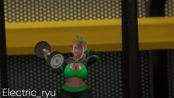 big_ass big_breasts electric_ryu female gym gym_uniform vrchat vrchat_avatar