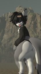 beach fat_ass femboy furry furry_only looking_at_viewer sabrean shark shark_humanoid shark_tail teasing_viewer tongue tongue_out vrchat vrchat_avatar vrchat_media