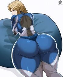 1girls ass big_ass blonde_hair blue_eyes bodysuit bottom_heavy bubble_butt clothing dat_ass ear_piercing earrings fat_ass female female_only gluteal_fold huge_ass large_ass looking_at_viewer looking_back marvel marvel_rivals piercing solo sue_storm thick_ass thick_thighs thunder_thighs wide_hips z3husky
