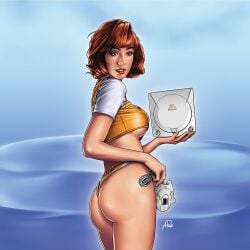 1girls aaron_page_(artist) female female female_only lauren_holly sega sega_dreamcast tagme
