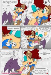 bat breast_grab breasts dialogue female fondling force forced forced_kiss forced_yuri furry heart kissing licking nipple nipples rodent rouge_the_bat sally_acorn sega sonic_(series) squirrel tongue yuri