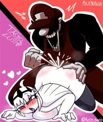 & 1boy 1girls crack_pairing female fnf_entity friday_night_funkin friday_night_funkin:_entity friday_night_funkin_mod male male/female mario_85 marios_madness mx_(mario_85) nikusa_(sugarratio) tagme white_skinned_female