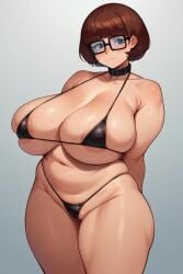 front_view micro_bikini, standing thiccc thick_ass thick_thighs velma_dinkley