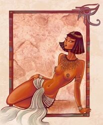 1girls ancient_egypt cleopatra dark-skinned_female dark_skin female female_only history solo tagme