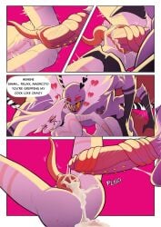 angel_dust_(hazbin_hotel) animal_genitalia anthro anthro_bug comic comic_page cum cum_in_pussy cuntboy dubious_consent four_arms gay hazbin_hotel intersex male male/male male_only marinehusbands nipple_piercing penetration penile_piercing piercing rape valentino_(hazbin_hotel)