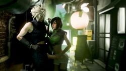 3d against_wall alley amateurthrowaway anal animated assertive_female back_alley blender blonde_hair_male cloud_strife crop_top handjob railing shorter_female tagme video yuffie_kisaragi