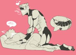 gay hearts_around_head inside_view interspecies masked masked_male muscular muscular_anthro muscular_male nohomoexpress robot robot_boy robot_penis steam steaming_body steamy steamy_breath x-ray yaoi