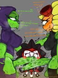 dickgirl flora_fauna futa futa_on_futa futanari green_shadow_(pvz) panting plantie plants_vs_zombies plants_vs_zombies:_heroes precum precum_on_penis pvz solar_flare_(pvz) sunflower_(pvz) sweat sweatdrop vampire_sunflower_(pvz)