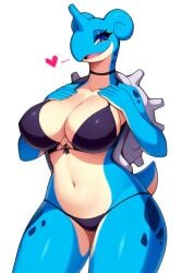 ai_generated anthrofied bikini lapras novelai pokemon pokemon_(species)