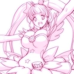 1girls big_boobs big_breasts big_tits boobs breasts cure_star female happy hoshina_hikaru magaki_ryouta magical_girl only_female pink_hair precure pretty_cure sketch star_twinkle_precure tits twintails white_background