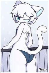 anthro feline femboy furry nabi_draws swimsuit