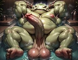 abs ai_generated anthro armpit_hair armpits balls bara big_balls big_muscles big_nipples big_pecs big_penis booster_rex catfish daddy demon dilf erect_nipples erection flexing gay green_body hair huge_balls huge_cock huge_muscles huge_nipples huge_pecs hunk hyper hyper_balls hyper_penis league_of_legends male male_only marine musclegut muscular muscular_anthro muscular_male musk navel nipples nude penis riot_games solo sweat tahm_kench whiskers