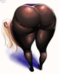 1girls 2019 ass ass_focus bending_over big_ass female harorlood looking_back thick_thighs thighs tights