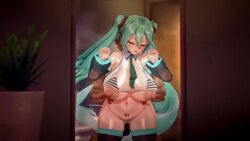 1boy 1girls 3d 3d_animation animated anus areola ass big_areola big_ass big_breasts big_nipples big_thighs bikini blue_eyes blue_hair blush breasts butt cum cum_in_pussy cum_inside cumflation cyan_hair dark-skinned_male female gigantic_breasts hatsune_miku hatsune_miku_(collared_bikini) huge_areola huge_ass huge_breasts huge_nipples huge_thighs koikatsu legwear long_hair looking_at_viewer male meme_attire mosaic_censoring navel nipples no_sound omletsu_gohan penetration penis penis_in_pussy pussy sex standing standing_sex striped_bikini stripes tagme thick_hips thick_legs thick_thighs thighs twintails underwear video vocaloid voluptuous white_background