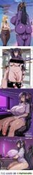 1futa 2girls ai_assisted ai_generated akeno_himejima asia_argento breasts cellphone comic comic_page flaccid_penis futa futa_only futa_with_female futanari high_school_dxd huge_balls huge_cock light-skinned_futa monitor neptuwaifu penis photo rias_gremory scared solo surprised walking x-ray