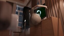 3d ghost_girl hyper_breasts long_hair notoriouscrs the_ring yamamura_sadako