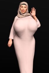 3d arabian_female hijab hyper_breasts notoriouscrs wedding_ring